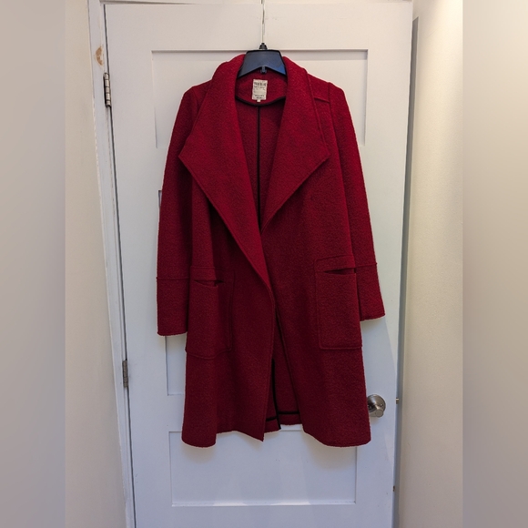 Zara Trafaluc Outwear Collection Red, Wool 53% - Picture 7 of 7